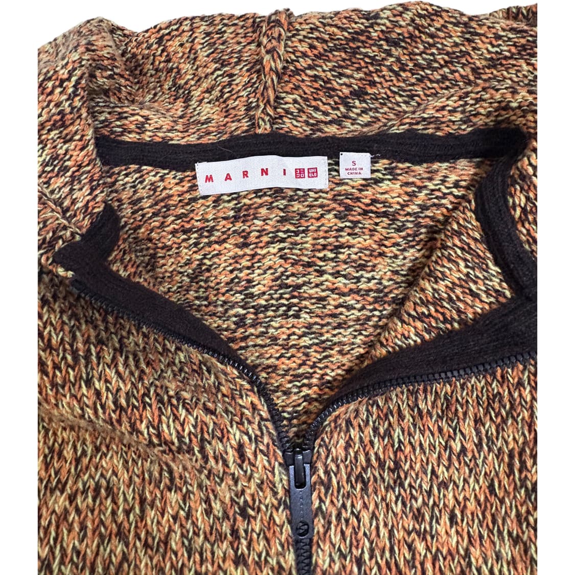 빈티지 마르니유니클로 후드 니트 집업 가디건 상품이미지3