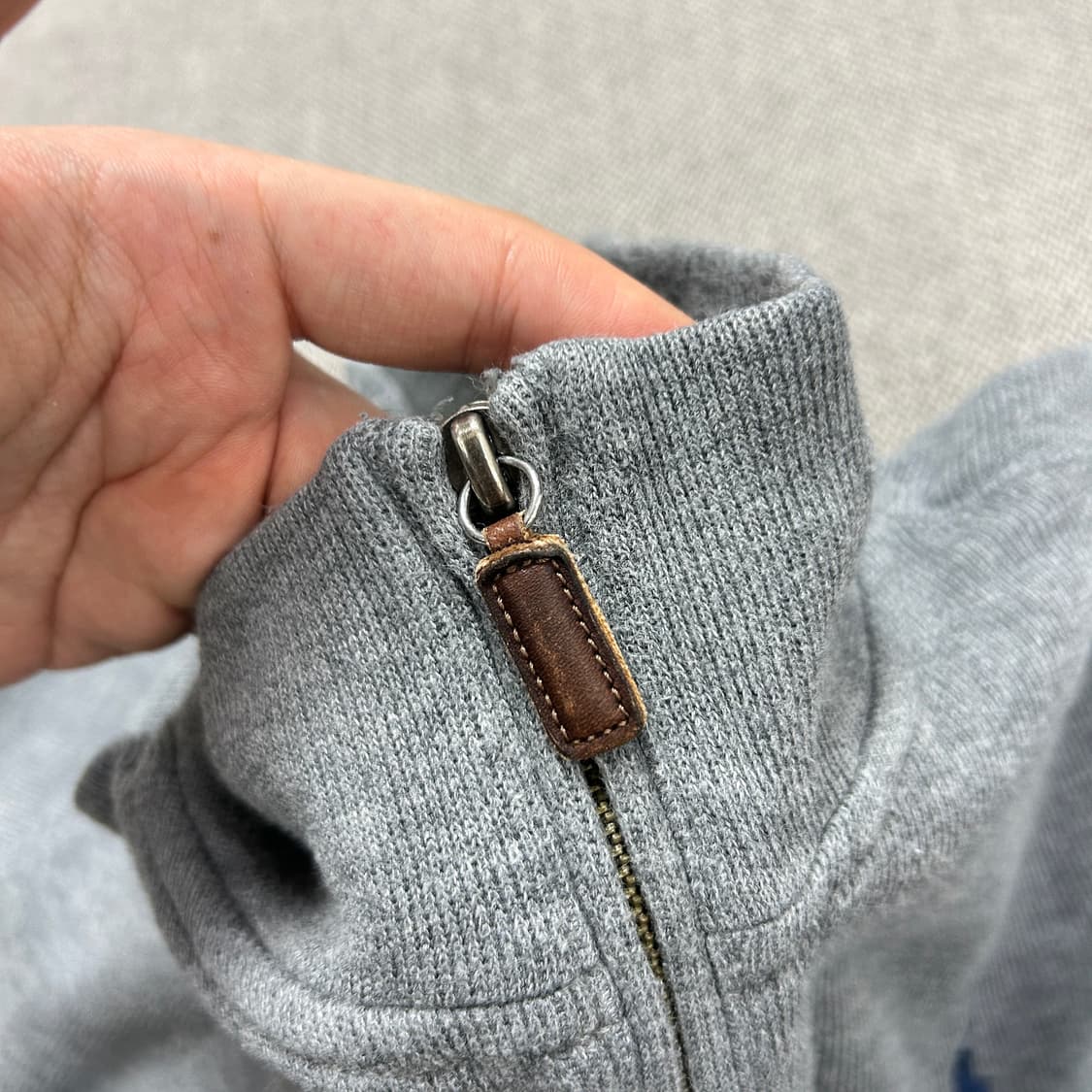 폴로 그레이 하프집업 니트 상품이미지2