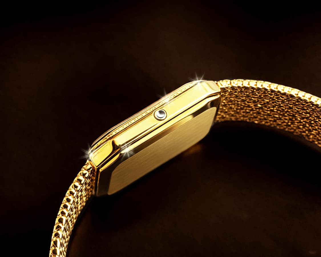 오메가 희귀 드빌 옥타곤 그린 다이얼 여성 미니 골드밴드 시계 상품이미지4