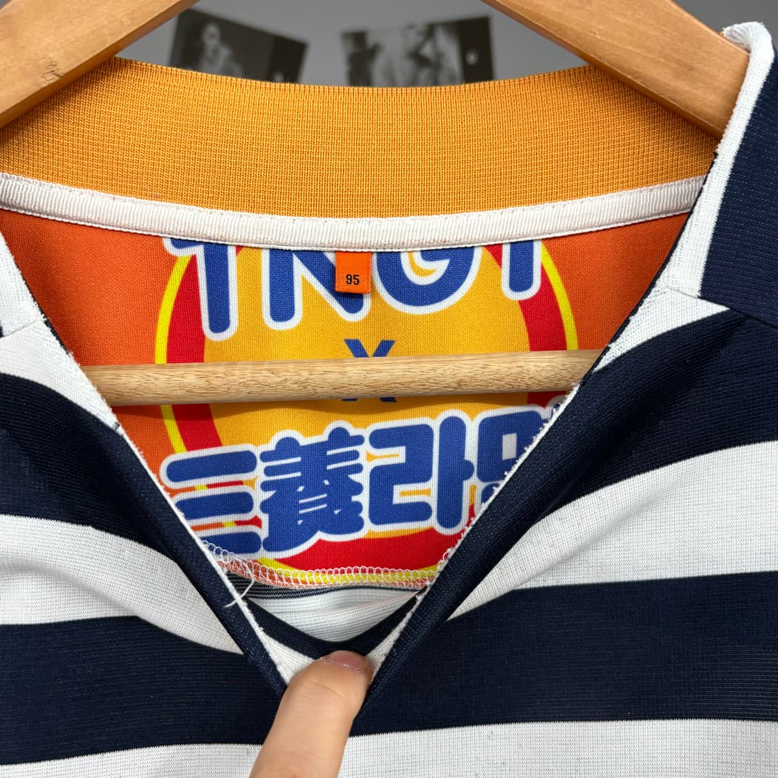 (M) 삼양라면 스트라이프 반팔 티셔츠 상품이미지5