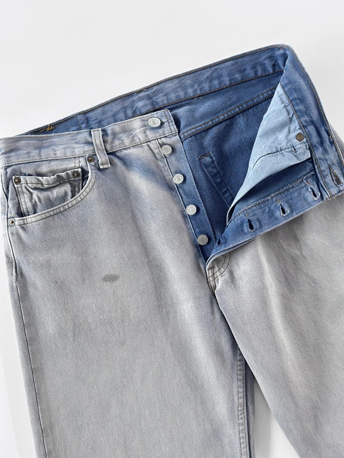 (Rare) 90s 빈티지 리바이스 501 애쉬 그레이 페이드 데님 팬츠 상품이미지5