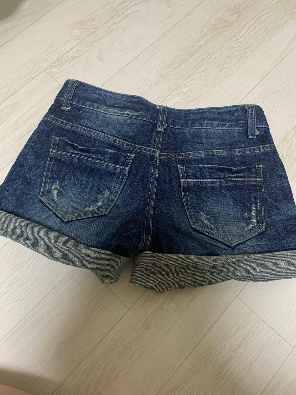 빈티지 로우라이즈 청반바지 쇼츠 반바지 상품이미지2