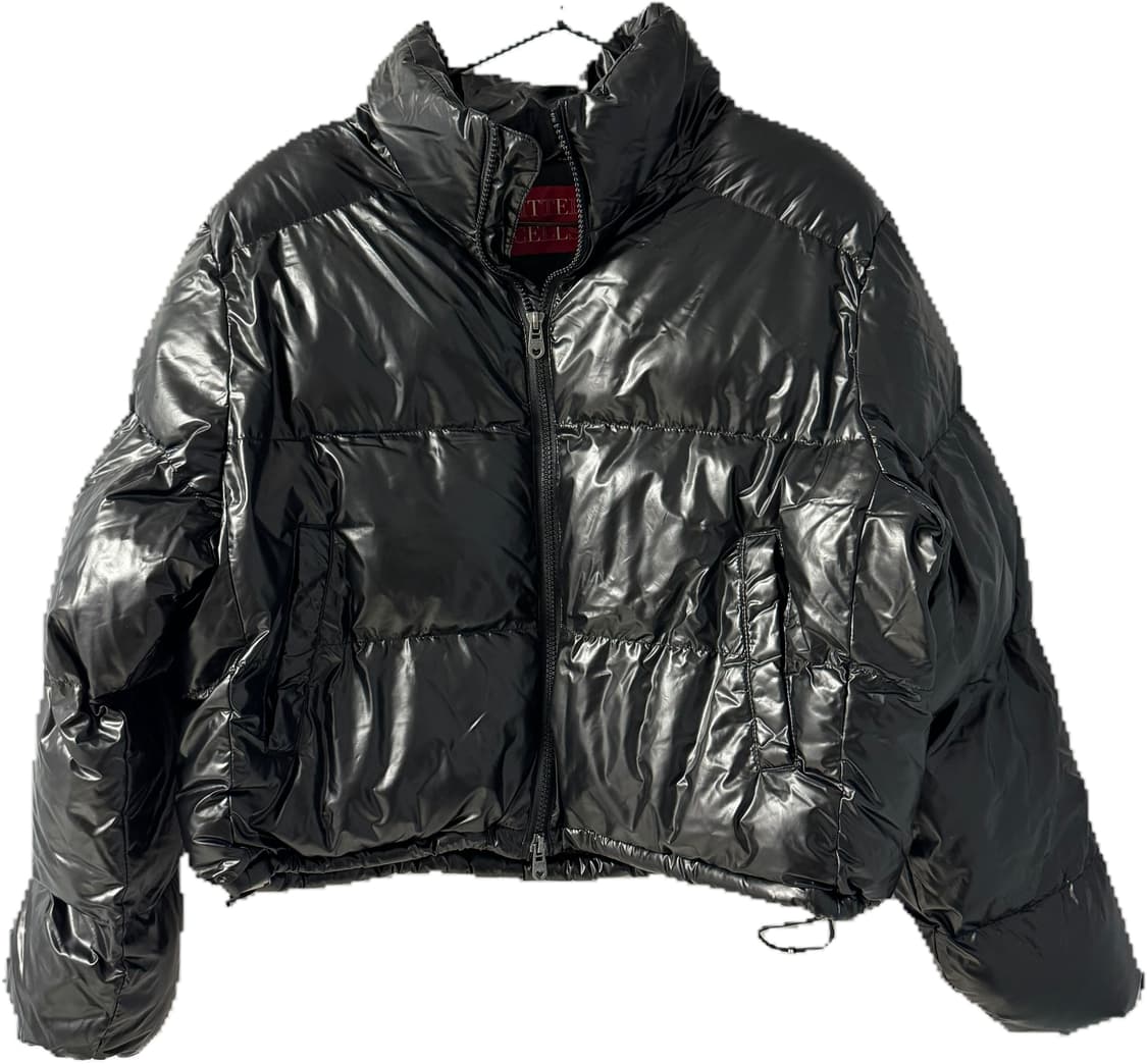 비터셀즈 글로시 크롭 푸퍼 블랙 크롭패딩 상품이미지1