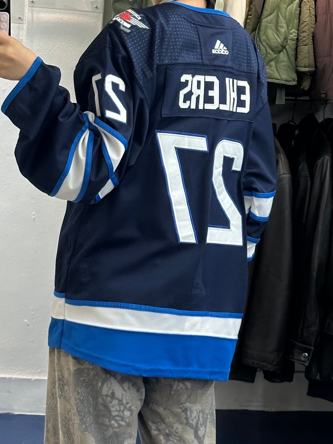 Adidas 아디다스 NHL 위니펙 블록코어 하키져지 상품이미지3