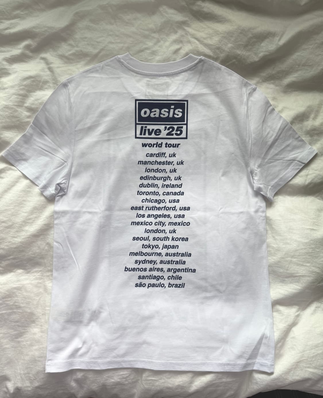오아시스 2025 내한공연 공식 MD 티셔츠 s (미착) 상품이미지2