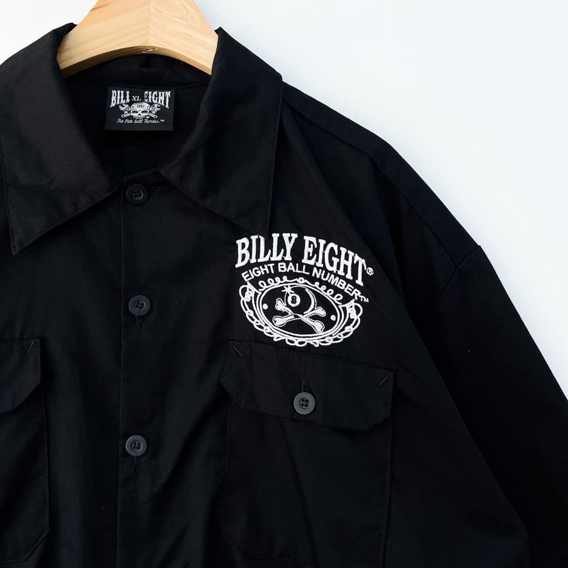 빌리 에잇 핫 앤 로드 블랙 워크 하프 셔츠 상품이미지4