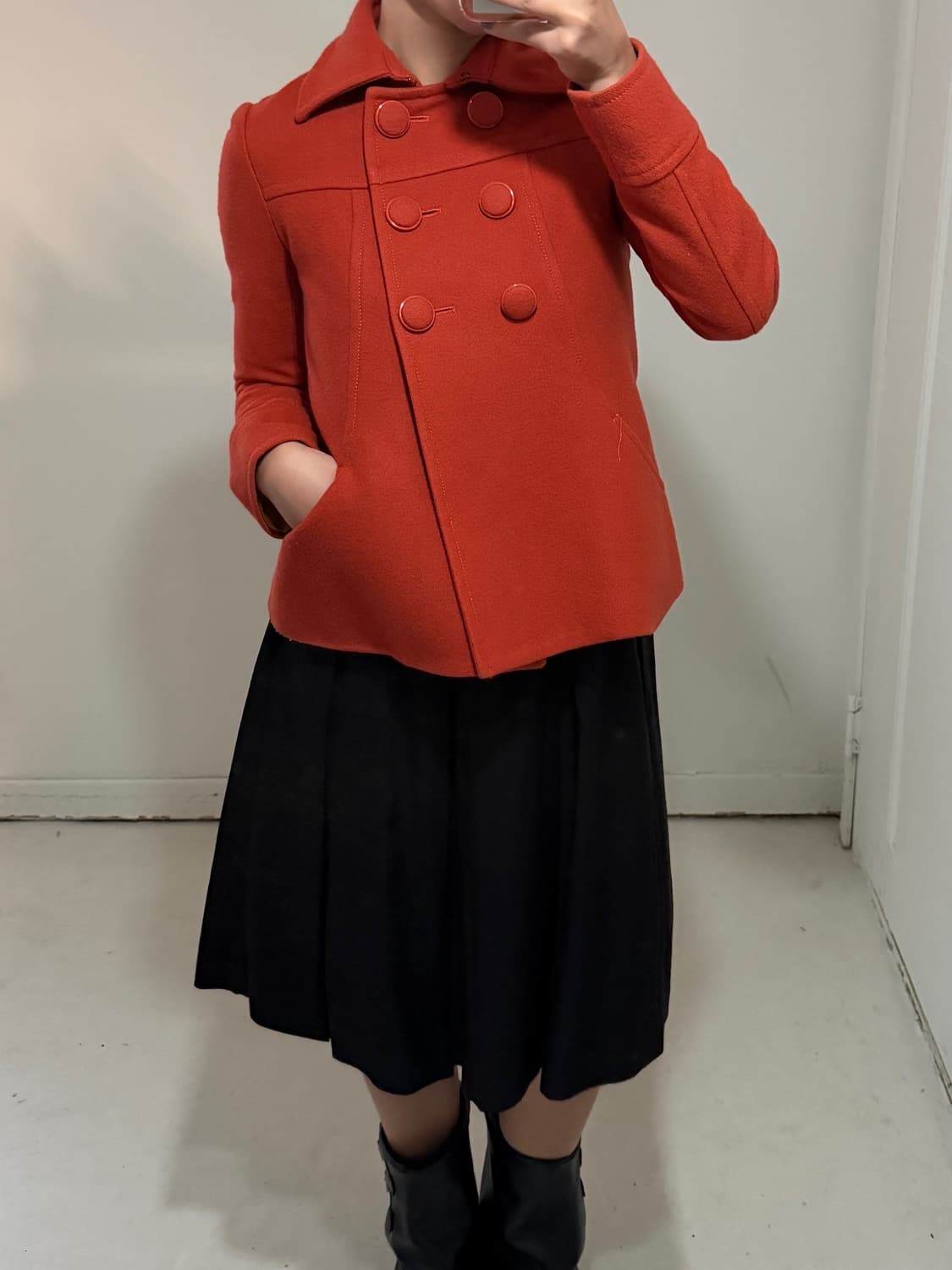 일본빈티지 브릭오렌지 숏코트 상품이미지1