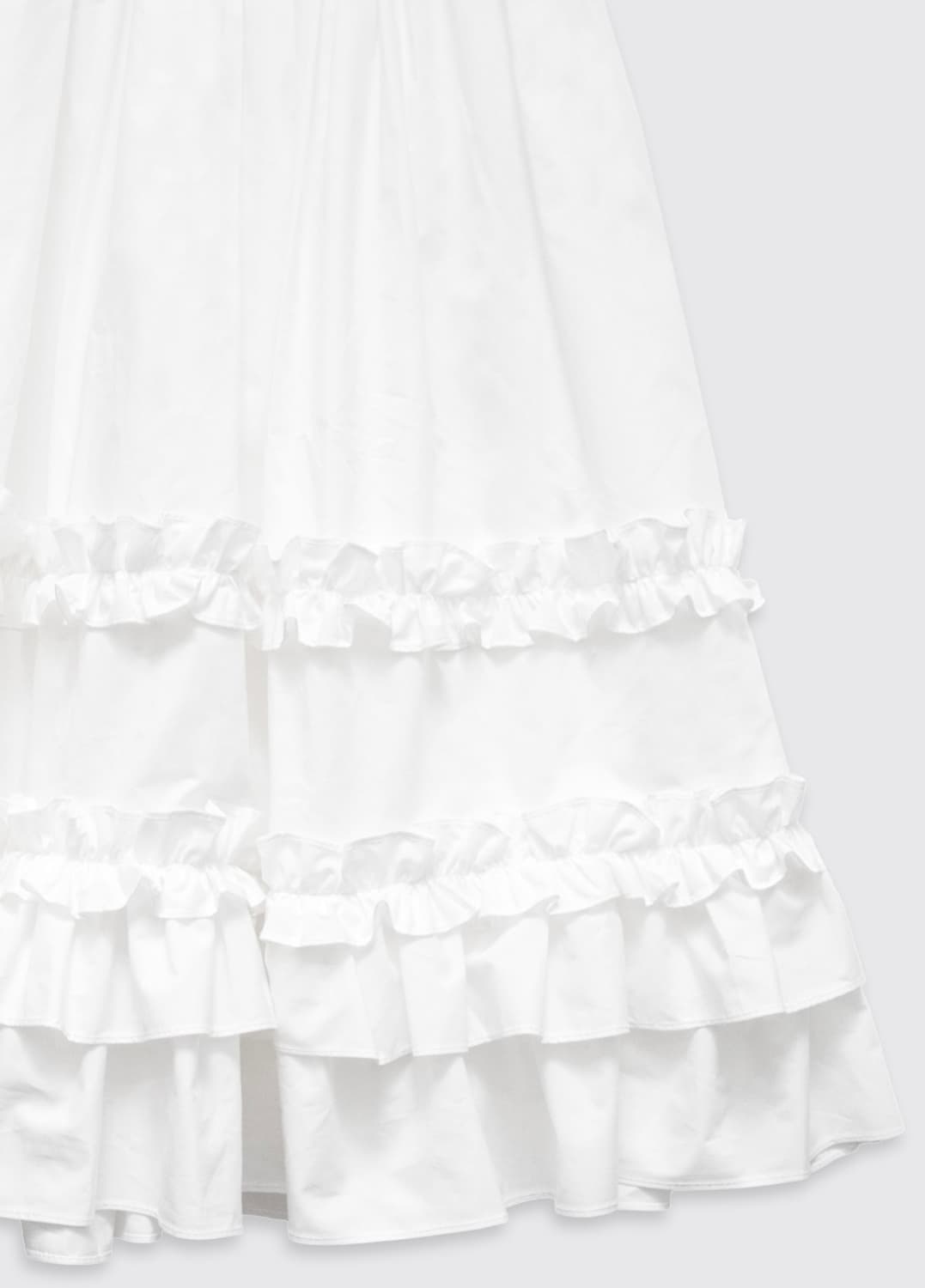 생긴스튜디오 러플 플리츠 미디 스커트 화이트 상품이미지2