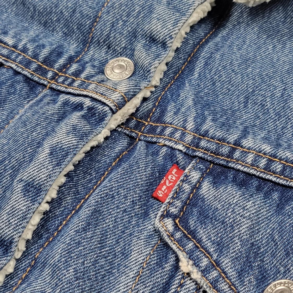 리바이스 양털 쉐르파 3세대 트러커 청자켓 M 100 상품이미지4