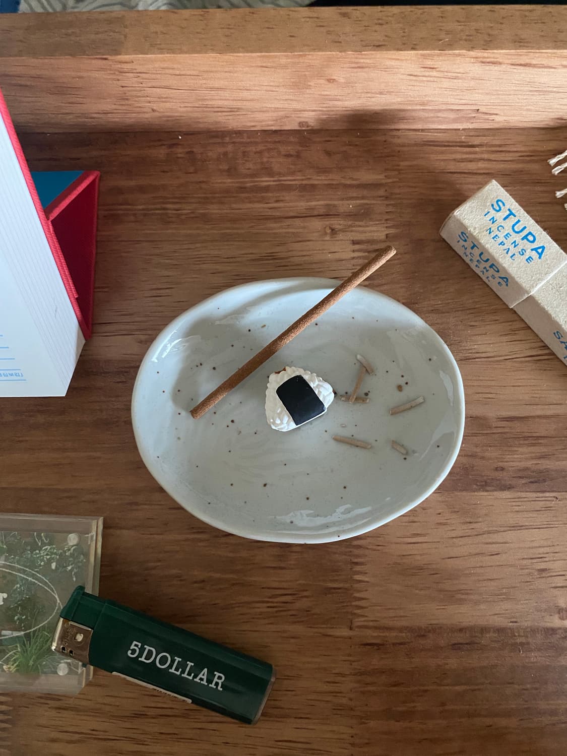 인센스스틱+도자기트레이+삼각김밥홀더+라이타 상품이미지3