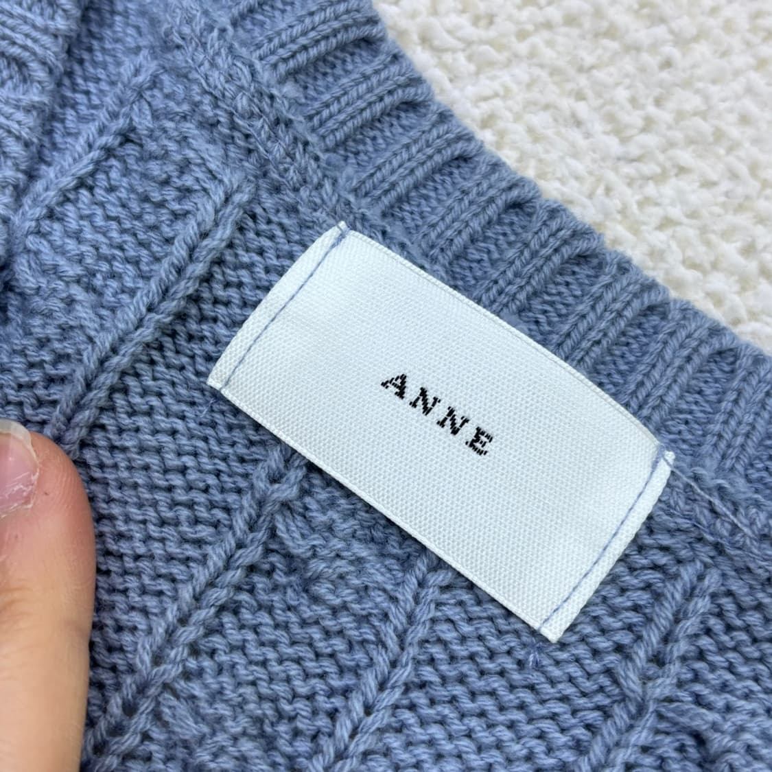 실측확인 앤 여성 크롭 케이블 니트 0313E 상품이미지3