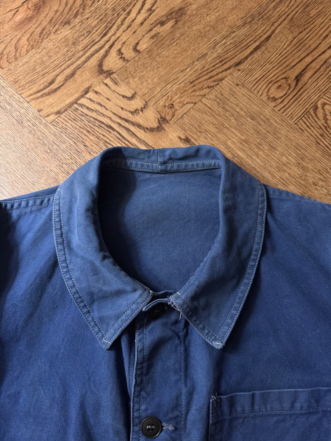 [M]6~70's 빈티지 페이딩 프렌치 워크 자켓 상품이미지2