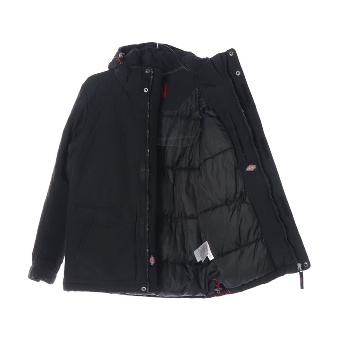 디키즈 스몰 로고 블랙 후드 패딩 점퍼 S 상품이미지2