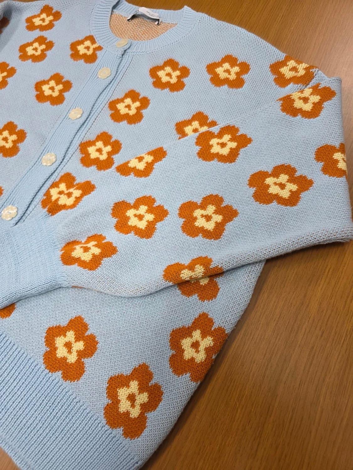 자라 그랜마코어 오버핏 플로럴 가디건 L 상품이미지5