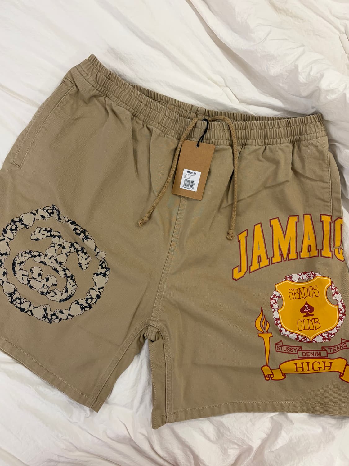 스투시 x 데님 티어스 짐 쇼츠 카키 L 사이즈 상품이미지2