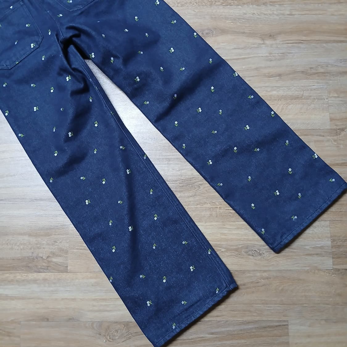 GROVE 차정원 그로브 꽃자수 데님 플라워 청바지 데님진 상품이미지5