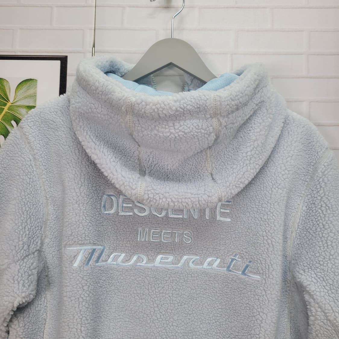 데상트 X 마세라티 셰르파 플리스 후드 집업 M 사이즈 상품이미지5