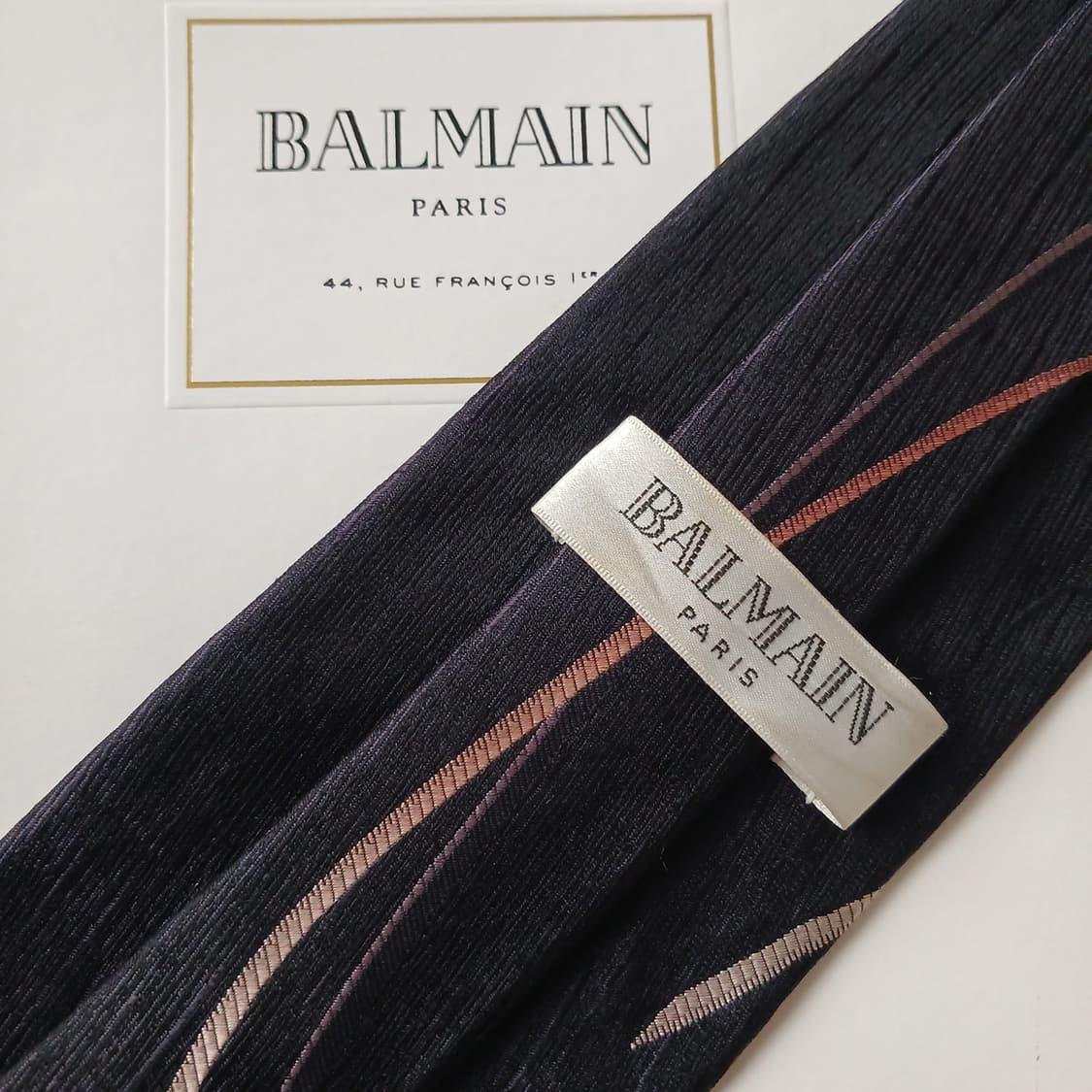 발망 실크 다크 퍼플 넥타이 8.9cm A+등급 A19634 상품이미지9