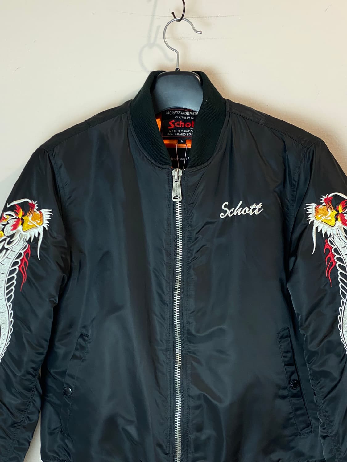 쇼트 × 앤더슨 벨 수베니어 드래곤 MA-1 자켓 상품이미지2