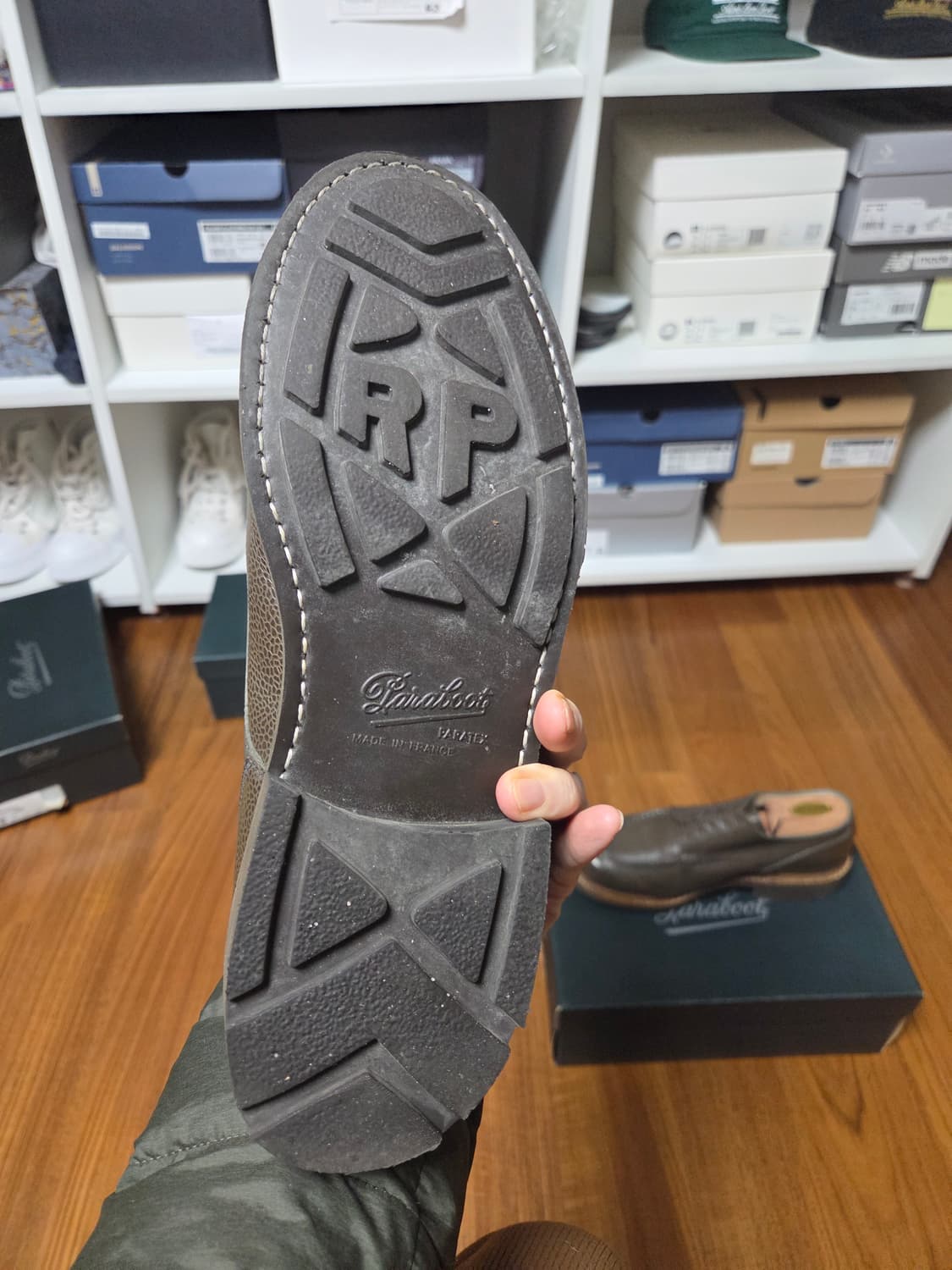 파라부트 샴보드 카키브라운 그래인레더 상품이미지6