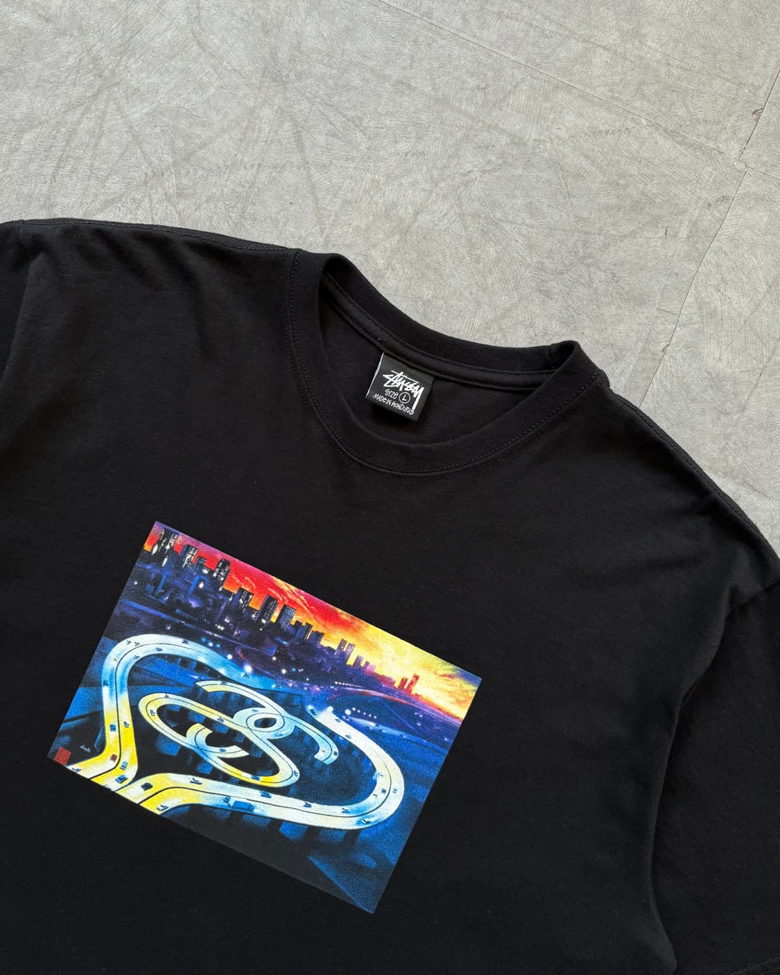 Stussy 스투시 SS링크 하이웨이 블랙 티셔츠 상품이미지2