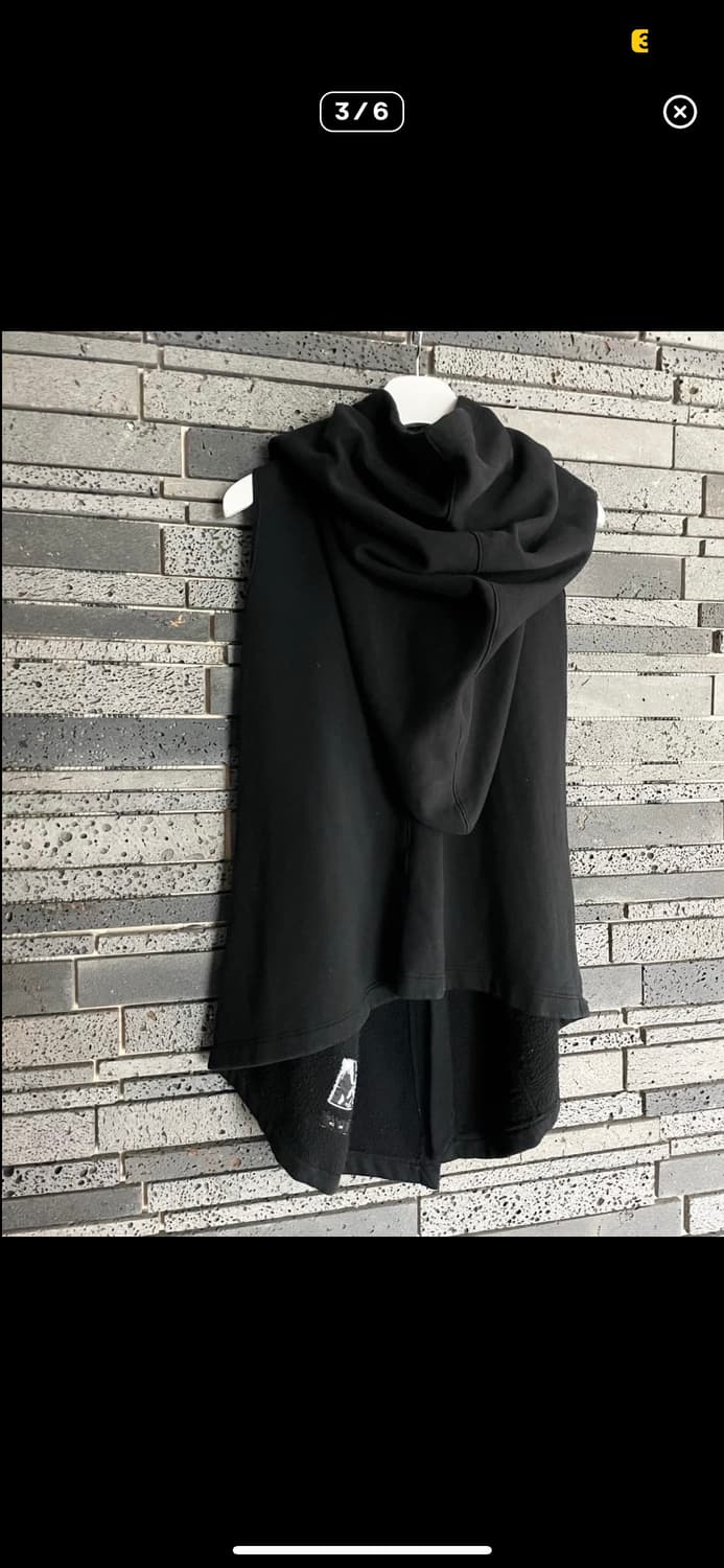 릭오웬스 후드 베스트 조끼 S 상품이미지3