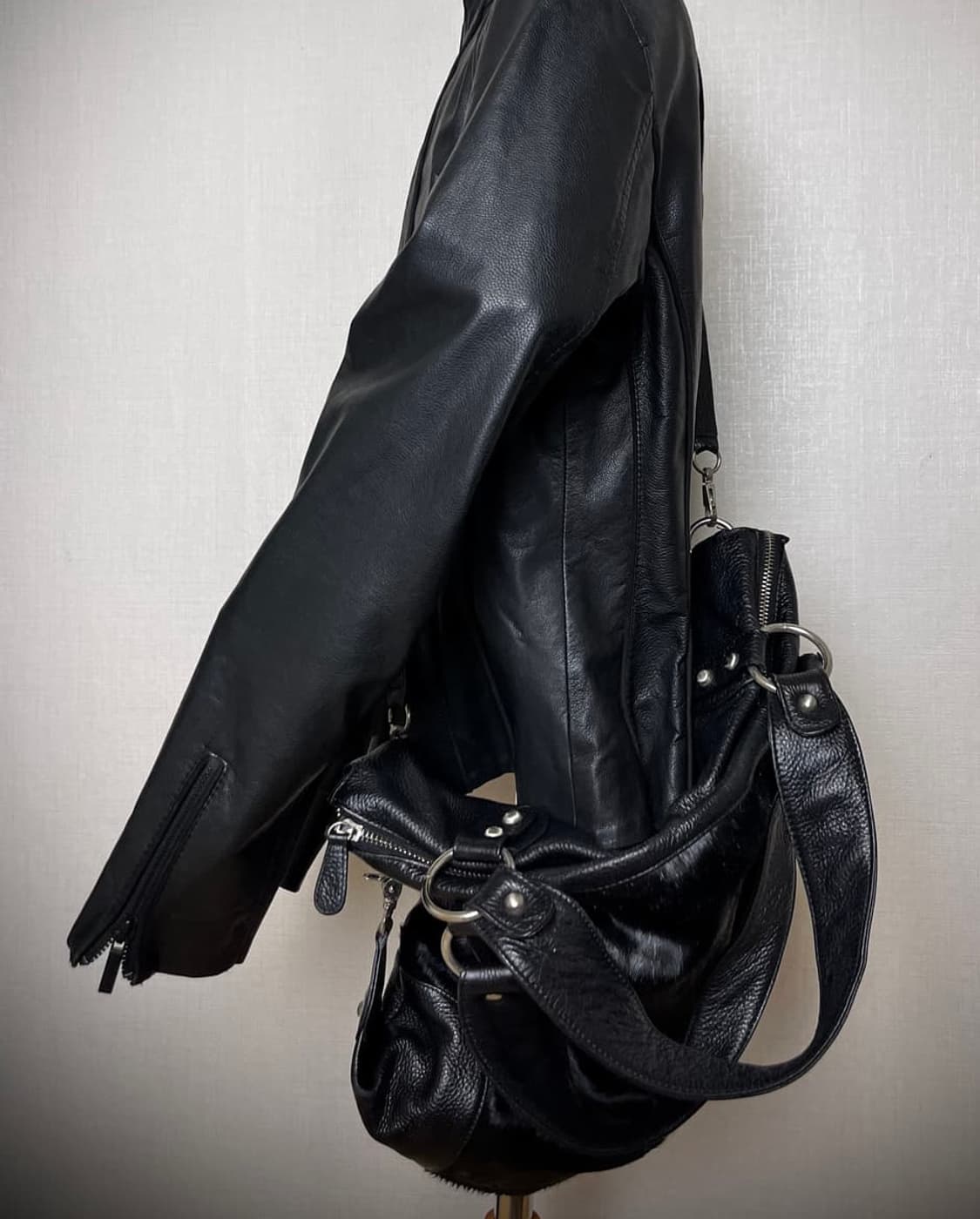 빈티지 양가죽 숄더 크로스백 상품이미지4