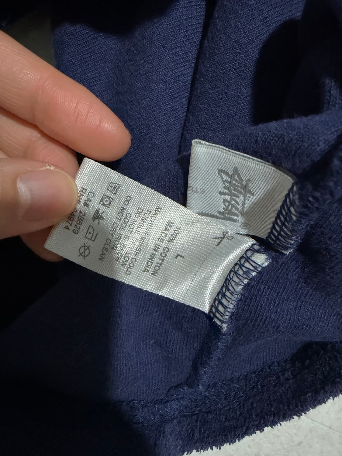 스투시 테리소재 한정라인 반팔 L 상품이미지4