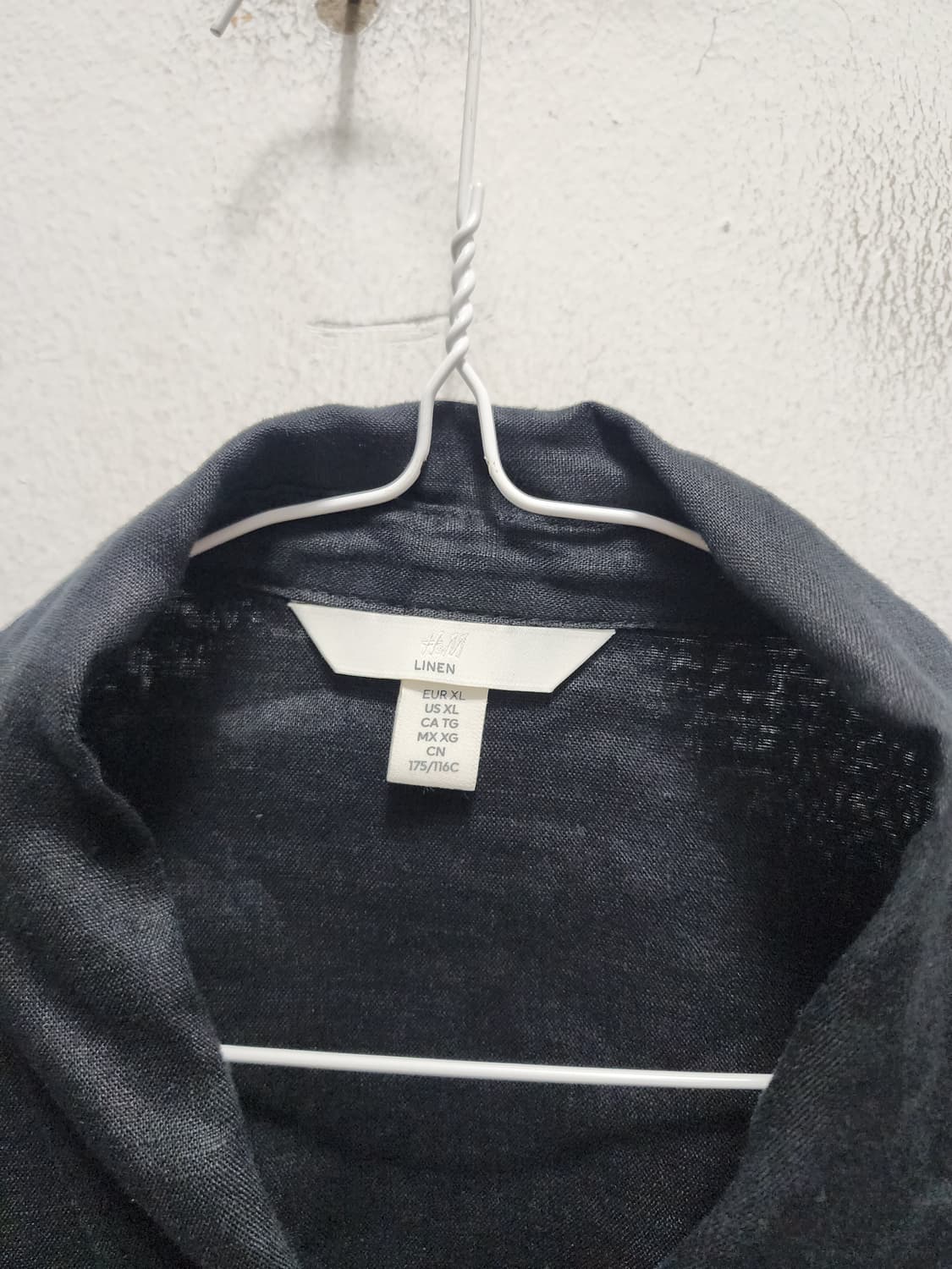 H&M 블랙 린넨 셔츠 상품이미지3