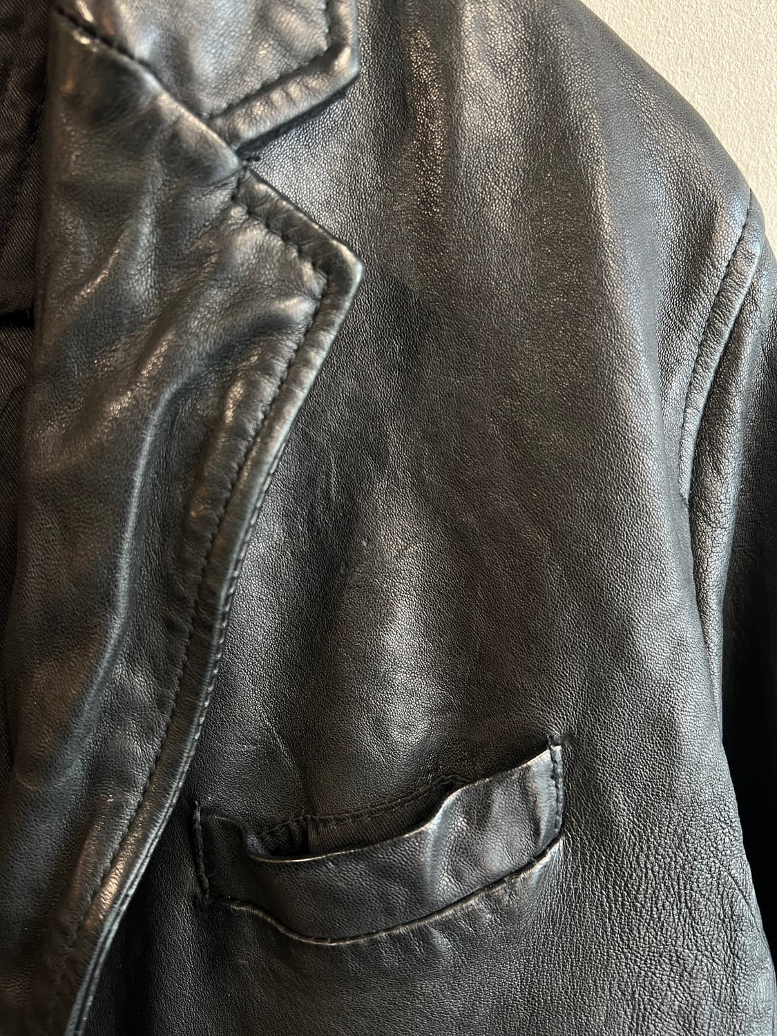 24aw 올세인츠 램스킨 레더 블레이저 상품이미지5