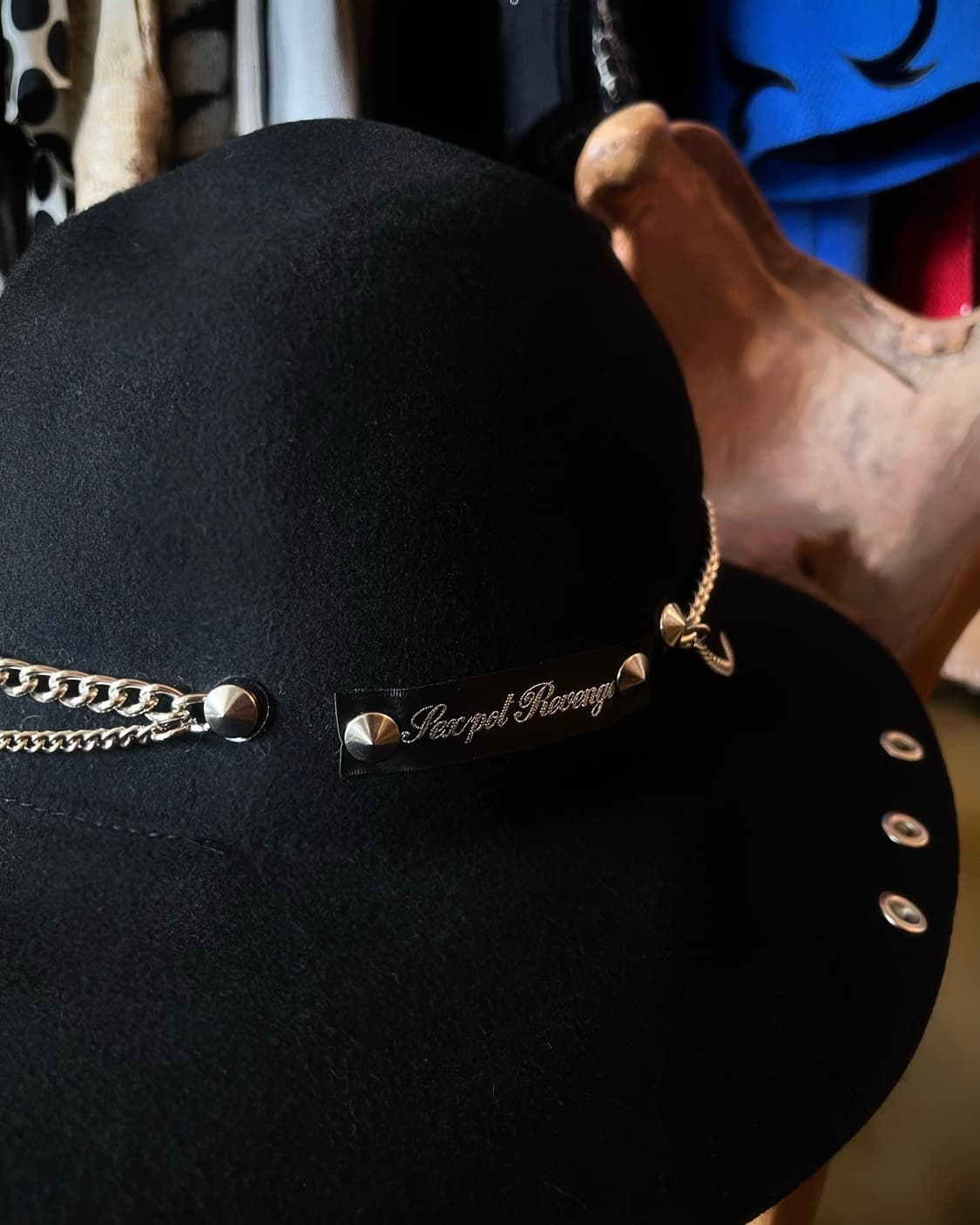 2000s Sex Pot ReVenGe Gothic Pedora Hat 상품이미지5