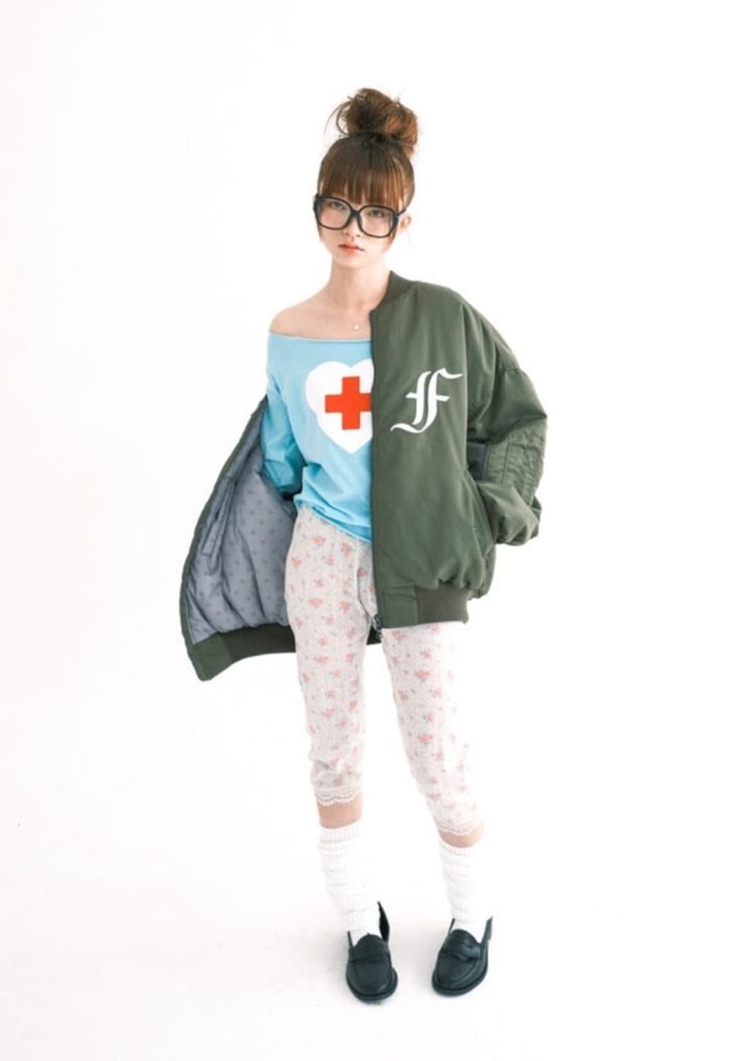 샵페어리 봄버자켓 카키 상품이미지1