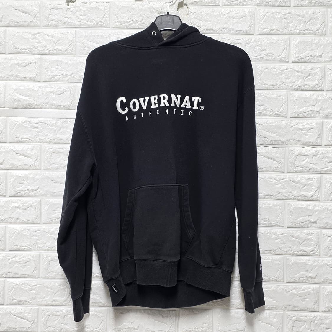 택포// 22s 커버낫 블랙 로고 후드티 M 상품이미지1