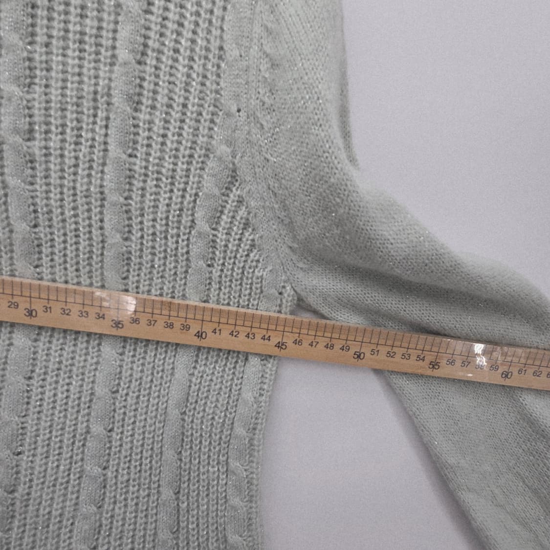 일본 빈티지 꽈배기 터틀넥 니트 스웨터 민트 상품이미지5