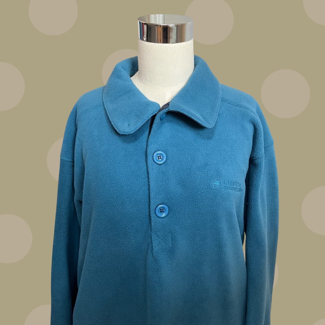 타입서비스 버튼 플리스 탑 블루 상품이미지4