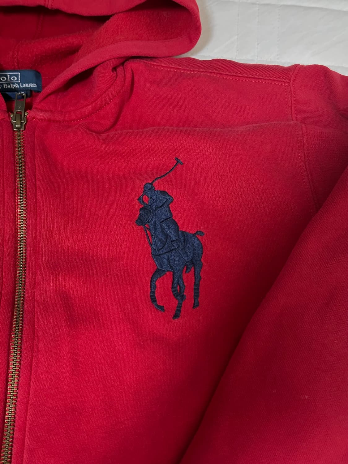 폴로 랄프로렌 빅포니 레드 후드집업  상품이미지2