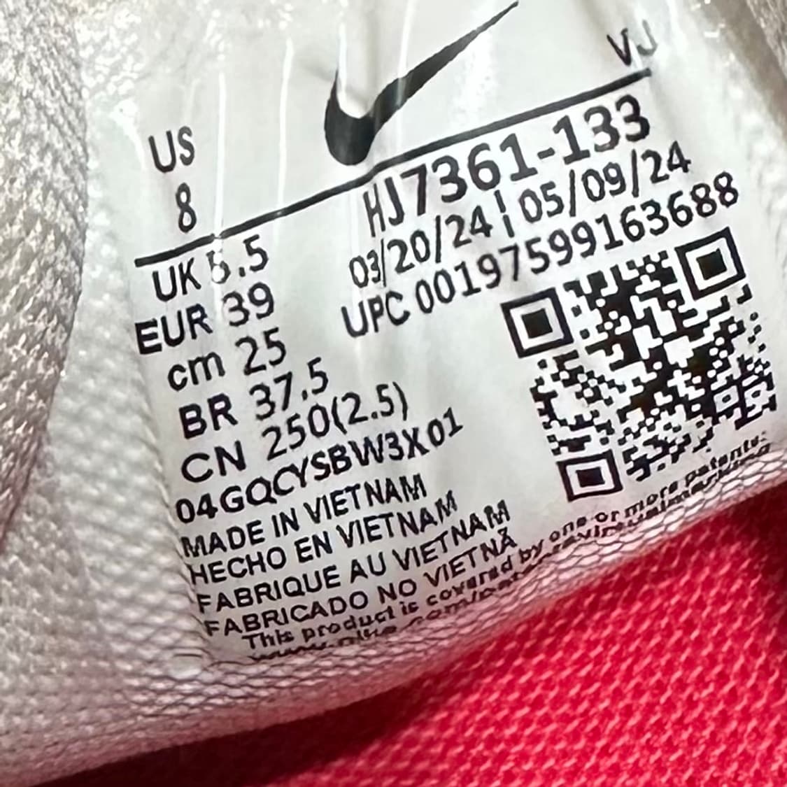 250) 나이키 운동화 남녀 공용 신발 P-6000 화이트/핑크 상품이미지10