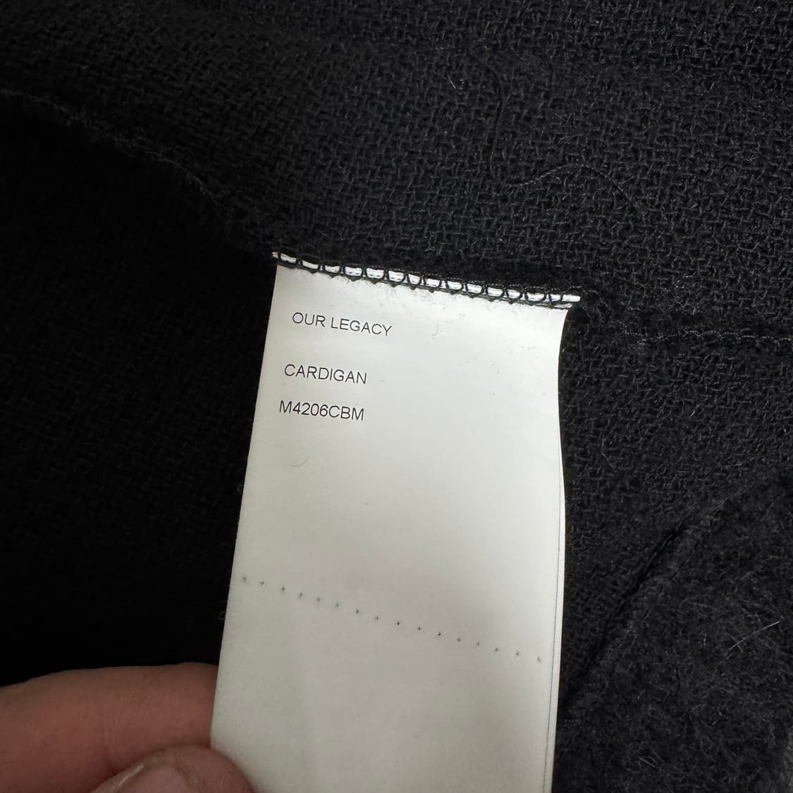 아워레가시 블랙 모헤어 가디건 50 사이즈 상품이미지4