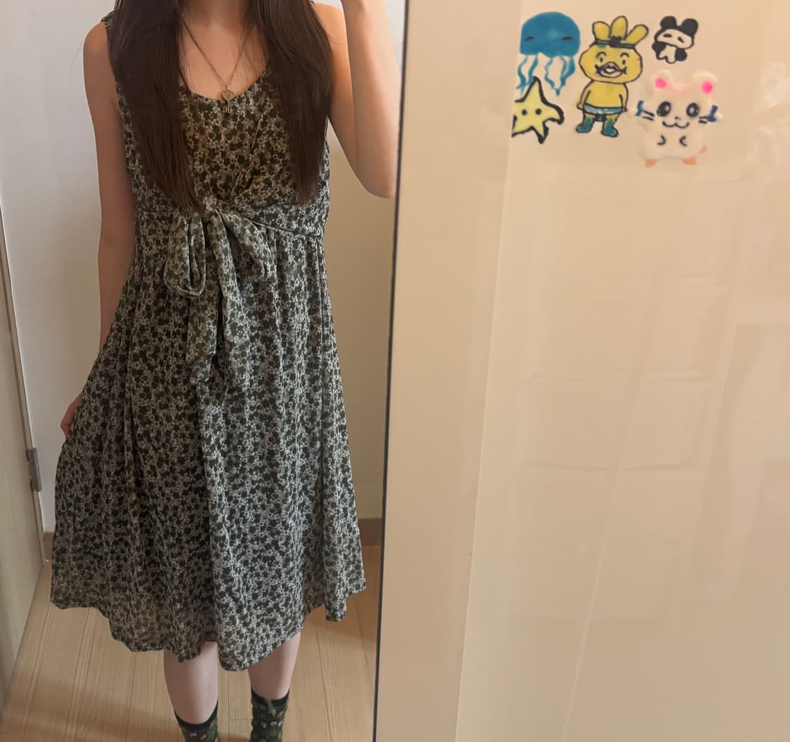 빈티지 리본 민소매 원피스  상품이미지1