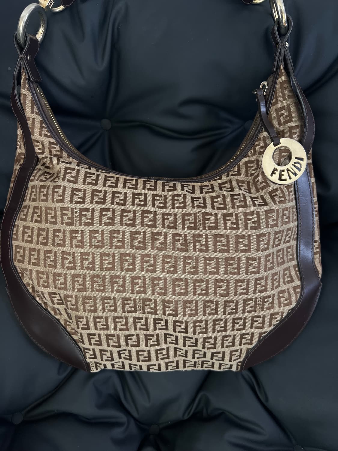 펜디 FF 로고 호보백 브라운 상품이미지4