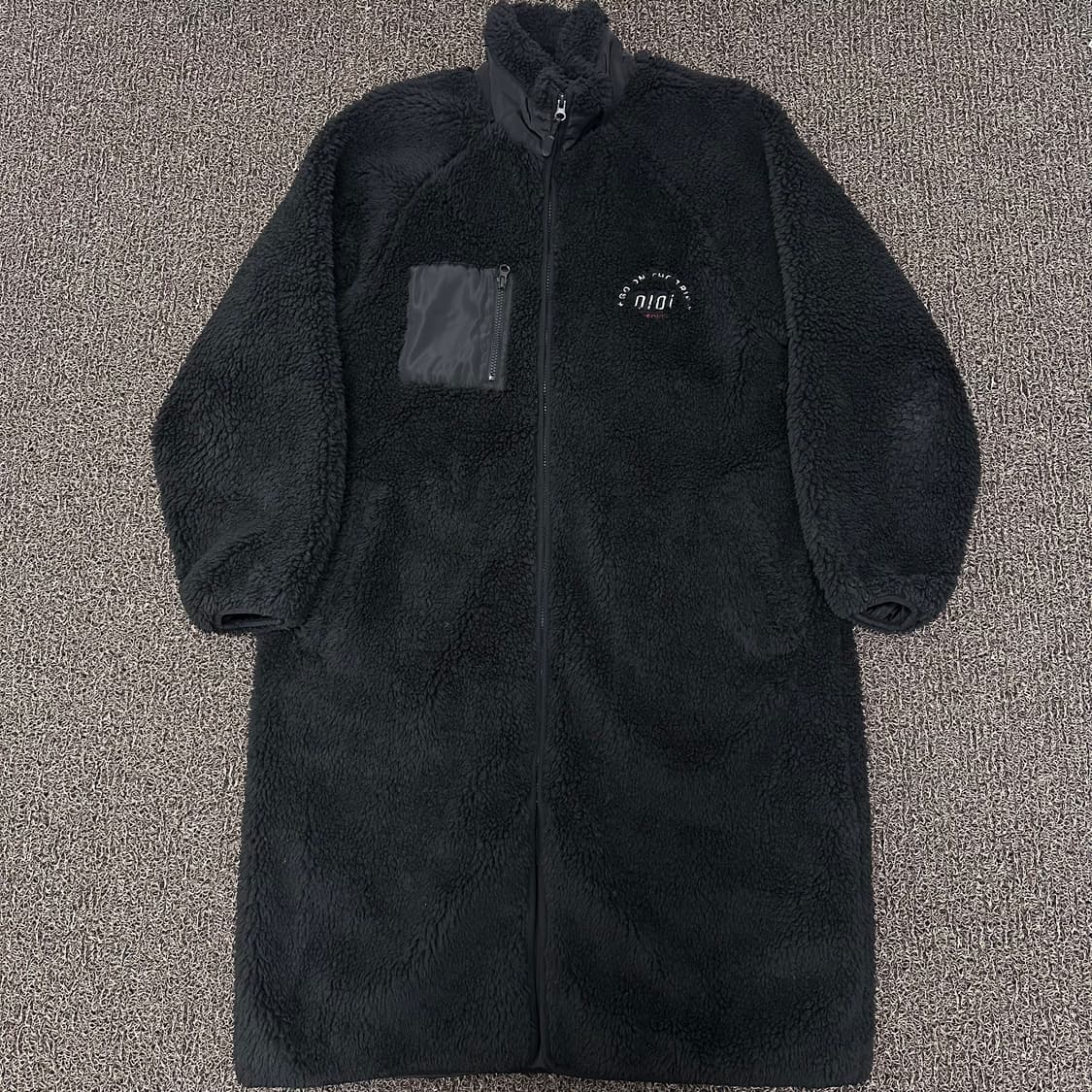 OiOi Seoul 오아이오아이 서울 뽀글이 털 롱 집업 블랙 L 상품이미지1