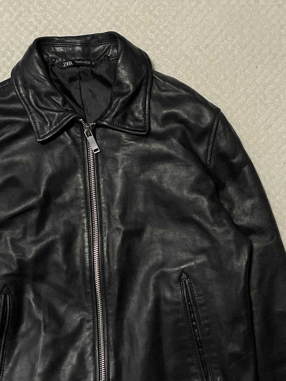 ZARA 자라 웨스턴 무드 램스킨 양가죽 레더 자켓 상품이미지3