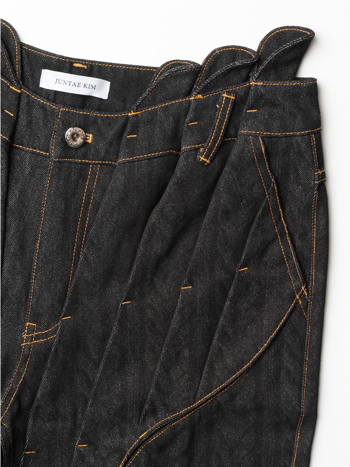 AW23/LASER-WASHED GATHERED CORSET DENIM 상품이미지5