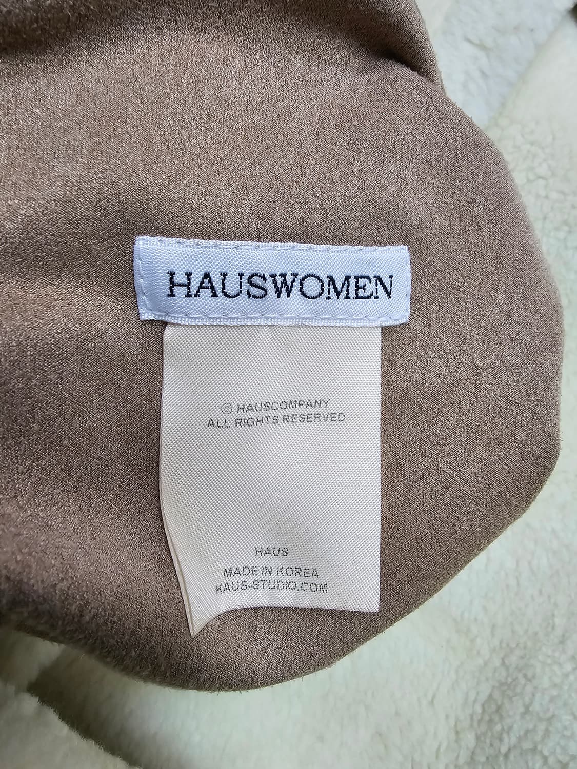 HAUSWOMEN 리버시블 무스탕 양털 코트 상품이미지5