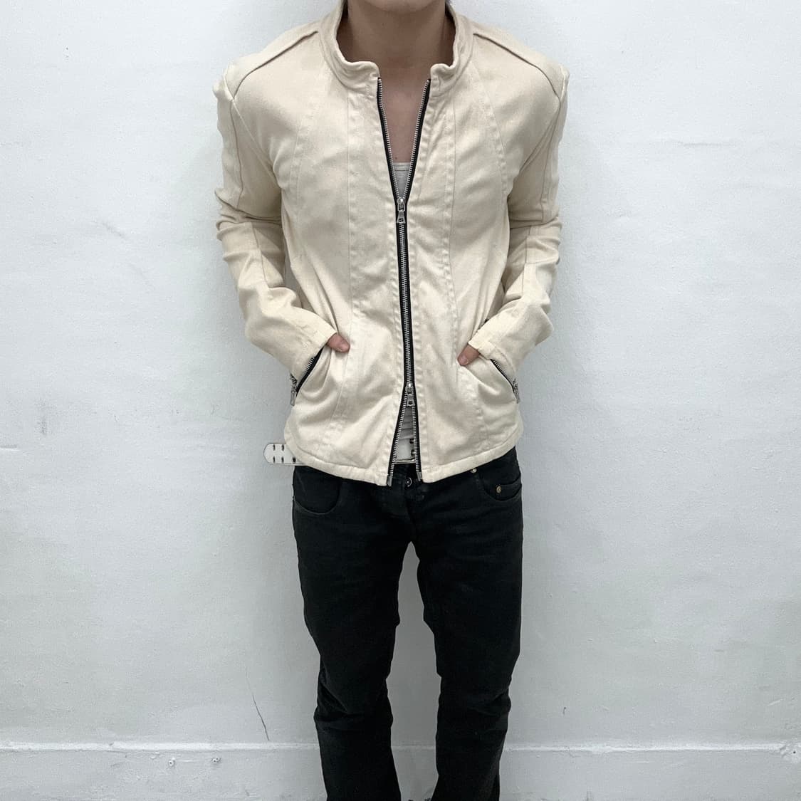 No id ivory cut detail jacket 상품이미지1
