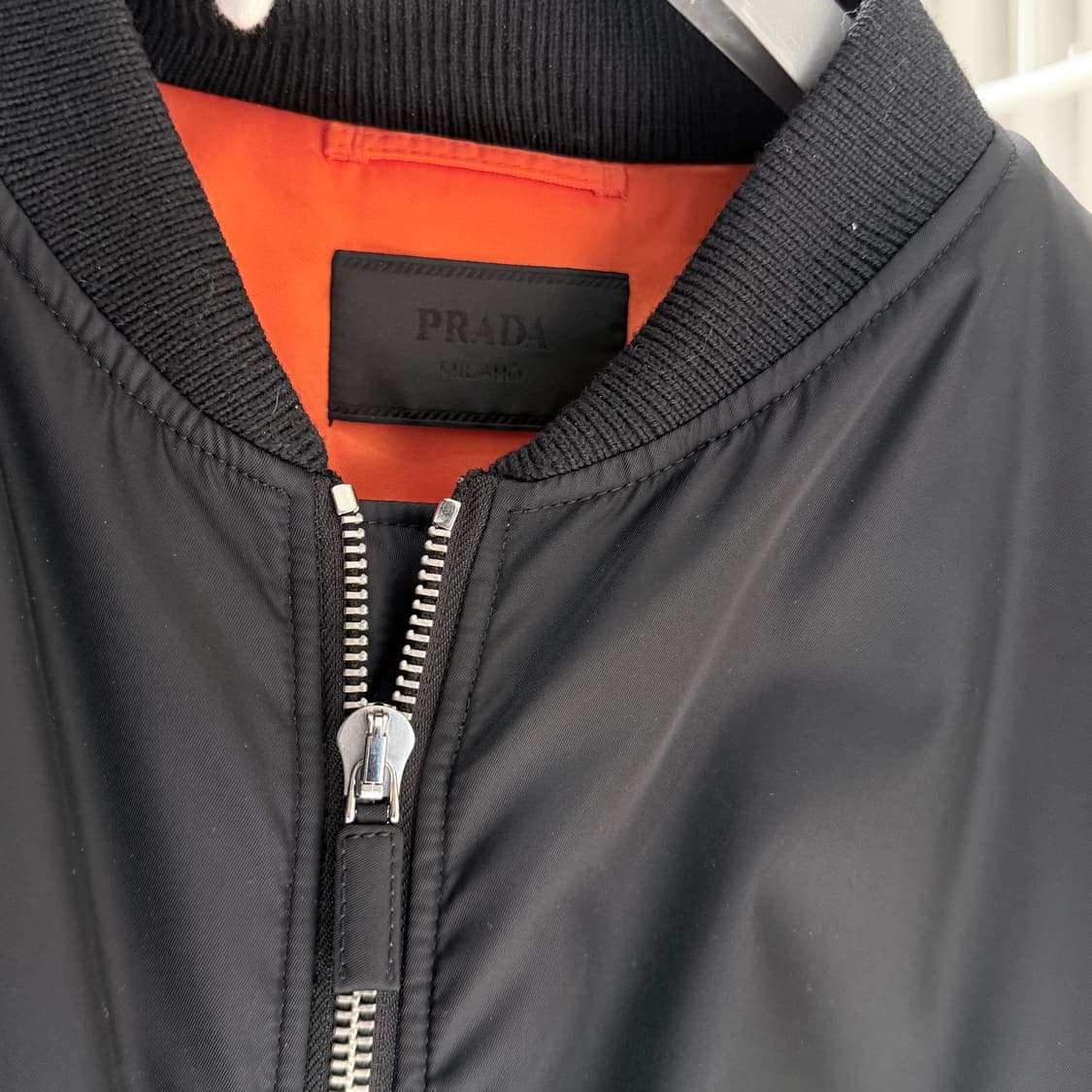 (S+/L) / 프라다 라프시먼스 리나일론 블랙 봄버 자켓 상품이미지4