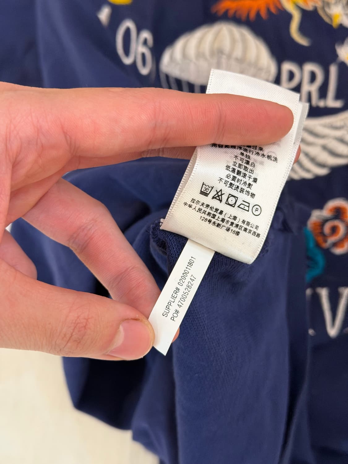 폴로 랄프로렌 밀리터리 자수 치프키프 반팔 카라티 네이비 상품이미지9