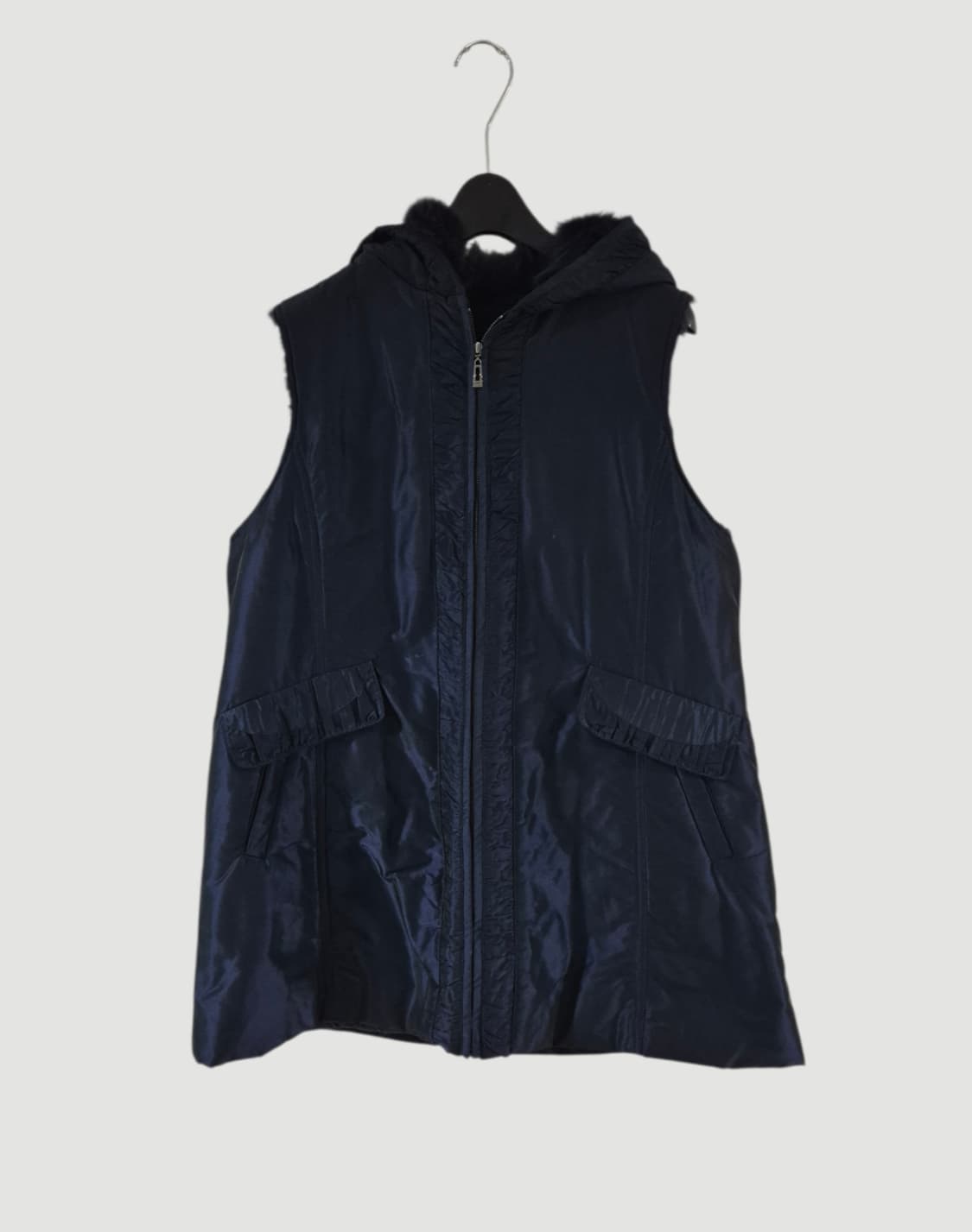 [77~88]LEE YOUNG A 여자 토끼 여우털 퍼 조끼점퍼 상품이미지1