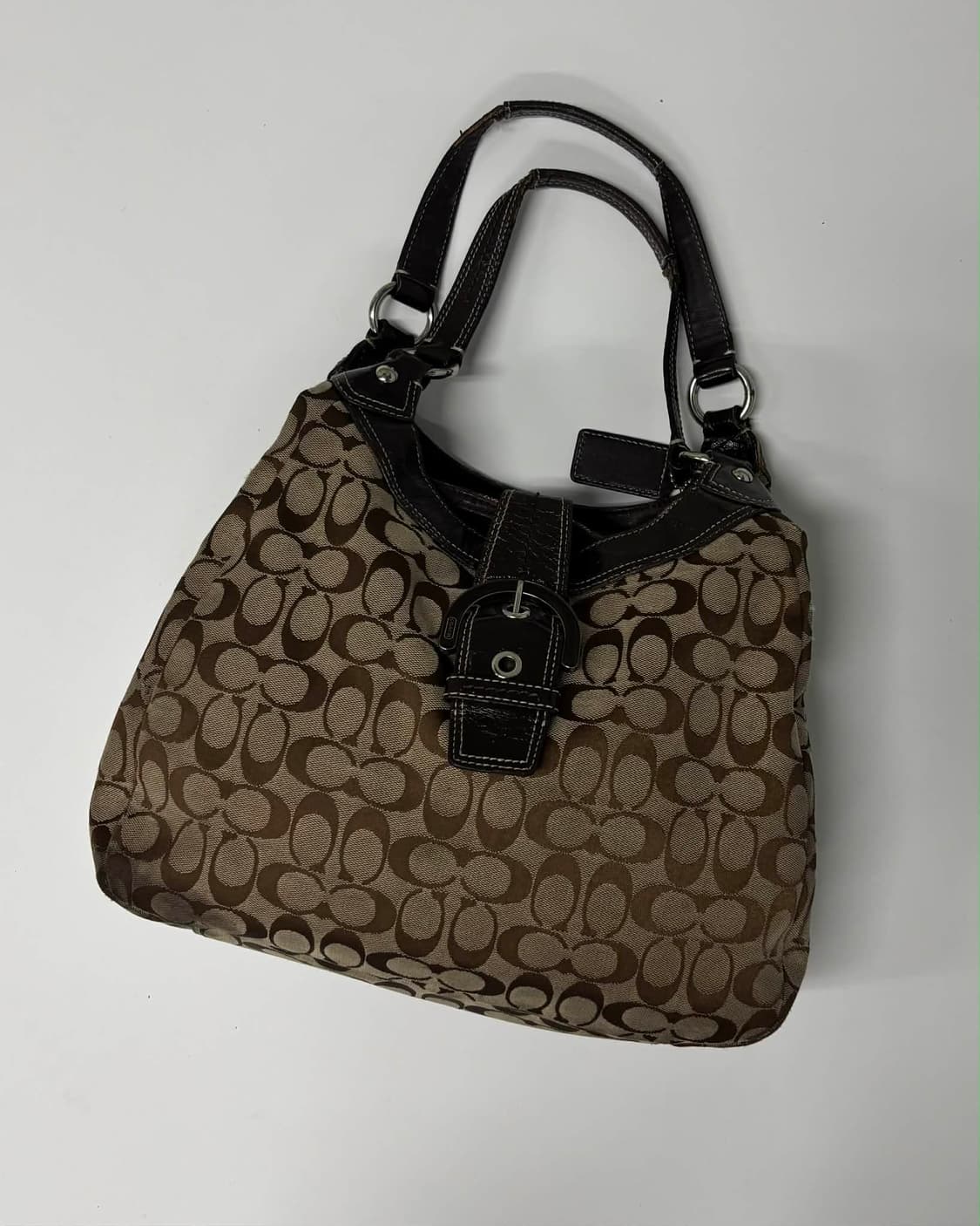 코치 빅버클 시그니처 캔버스 호보 숄더백 토트백 상품이미지1