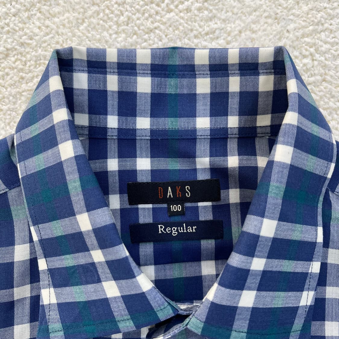 100 닥스 반팔 체크 셔츠 남방 0310M 상품이미지2